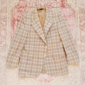 Clipper Craft, Vintage Plaid Tan Men’s Blazer